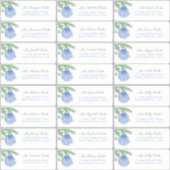 ブルークリスマスオーナメントゲスト住所 シール (正面)