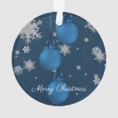 ブルークリスマスオーナメントズホリデーオーナメント オーナメント (裏面)