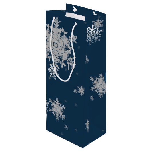 ブルークリスマスオーナメントワイン抱き枕 ワインギフトバッグ (裏面アングル)