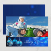 ブルークリスマスオーナメント シーズンカード (正面/裏面)