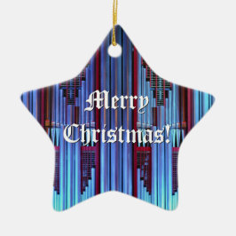 ブルークリスマスオーナメント セラミックオーナメント