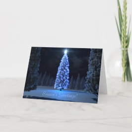 ブルークリスマスカード シーズンカード