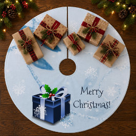 ブルークリスマスギフトツリースカート フリース ツリースカート