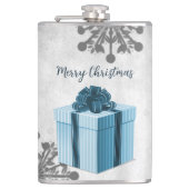 ブルークリスマスギフトホリデーフラスコ フラスク (正面)