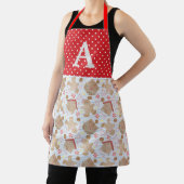 ブルークリスマスクッキーエプロン中エプロン エプロン (インサイチュ)