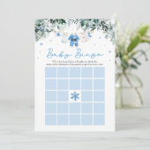 ブルークリスマスサンタベビービンゴベビーシャワーゲーム 招待状 (スタンド正面)