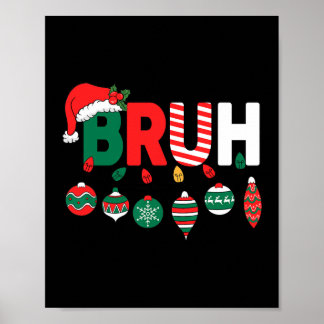 ブルークリスマスシャツキッズティーンズボーイズファおもしろいミリ ポスター