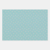 ブルークリスマスジンジャーブレッドクッキーの雪 ラッピングペーパーシート (正面3)