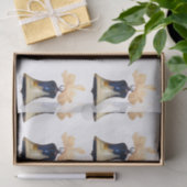 ブルークリスマスジンルベルティッシュペーパー 薄葉紙 (ギフト)