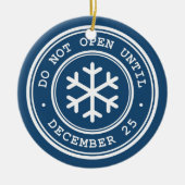 ブルークリスマスセラミックオーナメントまで開かない セラミックオーナメント (正面)