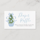 ブルークリスマスツリーおむつラッフルカード エンクロージャーカード (正面)