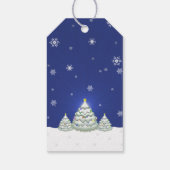 ブルークリスマスツリーギフトラベル ギフトタグ (裏面)