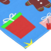 ブルークリスマスツリーサンタクロース テーブルクロス (アングル)