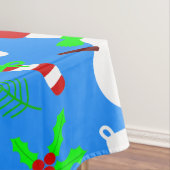 ブルークリスマスツリーサンタクロース テーブルクロス (インサイチュ)