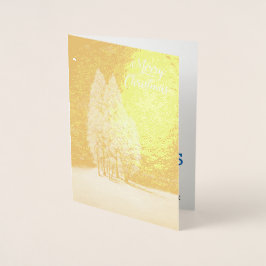 ブルークリスマスツリーズオリジナルススススプルスパインモミ 箔カード