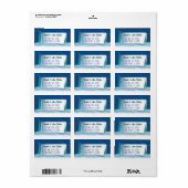 ブルークリスマスツリーズクリスマスカード住所 シール (フルシート)