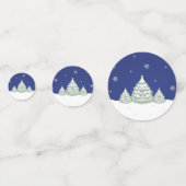 ブルークリスマスツリーテーブル紙吹雪 コンフェッティ (正面)