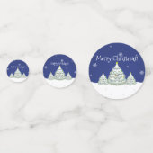 ブルークリスマスツリーテーブル紙吹雪 コンフェッティ (裏面)