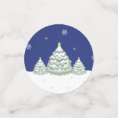 ブルークリスマスツリーテーブル紙吹雪 コンフェッティ (スモール正面)