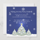 ブルークリスマスツリーパーティー 招待状 (裏面)