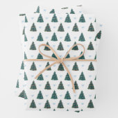 ブルークリスマスツリーファームギフトラップ ラッピングペーパーシート (インサイチュ)
