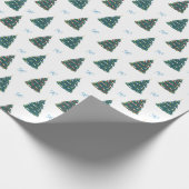 ブルークリスマスツリーファームギフトラップ ラッピングペーパー (角)