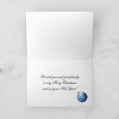 ブルークリスマスツリーフォトカード シーズンカード (内部)