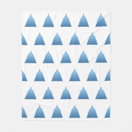 ブルークリスマスツリーフリースブランケット フリースブランケット