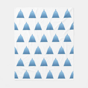 ブルークリスマスツリーフリースブランケット フリースブランケット