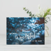 ブルークリスマスツリーホリデーカード シーズンカード (スタンド正面)