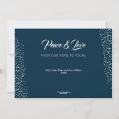 ブルークリスマスツリーホリデーカード シーズンカード (裏面)