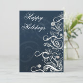 ブルークリスマスツリーホリデーグリーティング シーズンカード (スタンド正面)