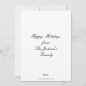 ブルークリスマスツリーホリデーグリーティング シーズンカード (裏面)