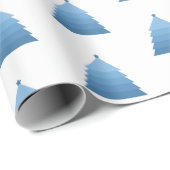 ブルークリスマスツリーラッピング紙 ラッピングペーパー (ロールコーナー)