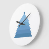 ブルークリスマスツリー大時計 ラージ壁時計 (傾斜)