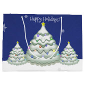 ブルークリスマスツリー抱き枕 ラージペーパーバッグ (裏面)