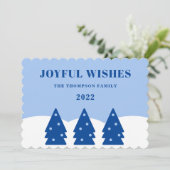 ブルークリスマスツリー非写真フラットカード (スタンド正面)