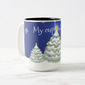 ブルークリスマスツリー ツートーンマグカップ (正面左)