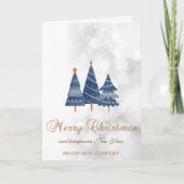 ブルークリスマスツリー、《写真》ぼけ味会社の休日 シーズンカード (正面)