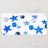 ブルークリスマスデコレーションオーナメントと文字 (正面/裏面)