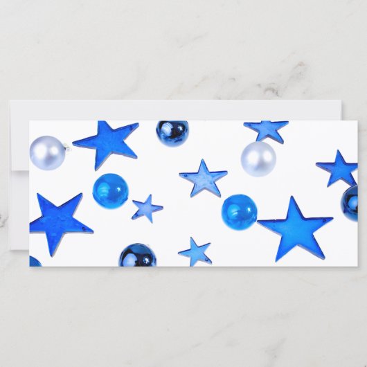 ブルークリスマスデコレーションオーナメントと文字 (正面)