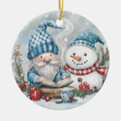 ブルークリスマスノーム セラミックオーナメント (正面)