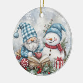 ブルークリスマスノーム セラミックオーナメント (左)
