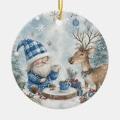 ブルークリスマスノーム セラミックオーナメント (正面)