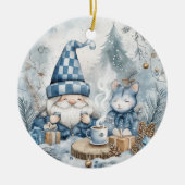 ブルークリスマスノーム セラミックオーナメント (正面)
