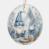 ブルークリスマスノーム セラミックオーナメント (左)
