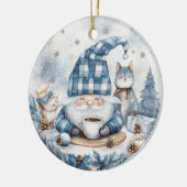 ブルークリスマスノーム セラミックオーナメント (左)