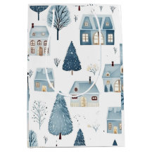 ブルークリスマスハウスと木