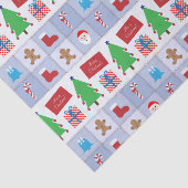 ブルークリスマスパターンティッシュペーパー 薄葉紙 (詳細)