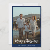 ブルークリスマスファミリーの写真の航海の挨拶 シーズンカード (正面)